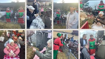 Reindeers visit Ailsa Craig care home